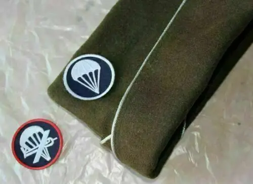 . WW2 US Army Airborne Paratrooper Garrison Wool Cap Size L With 2 Colors Patch