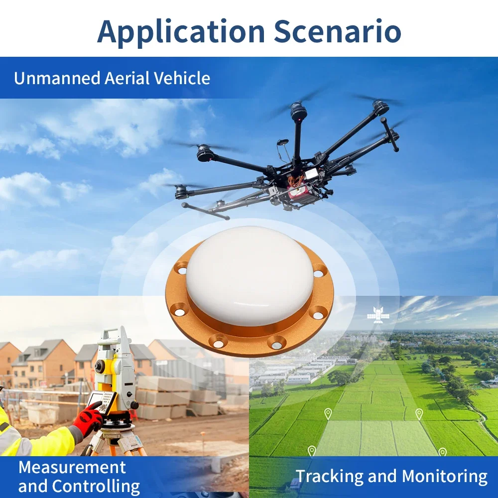 CA-6152A High Precision GNSS Antenna GPS GLONASS GALILEO Beidou Satellite Reception Signal Boost Amplifier for Aviation Vehicle