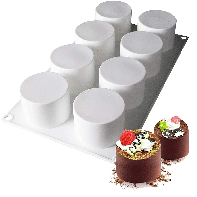 Moule À Gâteau Rond En Silicone À 8 Cavités, Pâtisserie, Cuisson