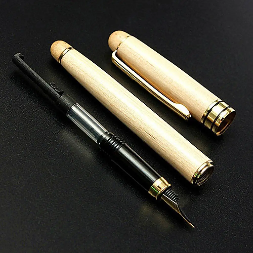 Fountain Pen Wood Fluent Writing Student Teacher Birthday Pen Signature Pen Ink Decoration Writing Office Stationery Business
