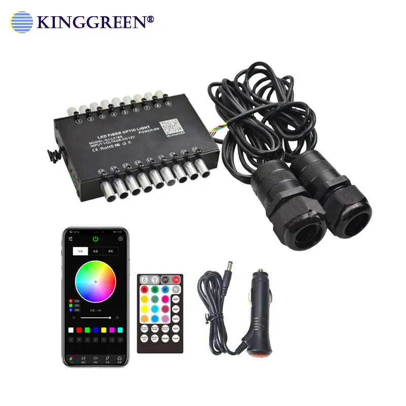 Shooting Stars Engine 9W APP Bluetooth Control With 2PCS LED Fiber Optical Light Engine For Sky Ceiling Decorate