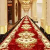 Luxury European Style Lobby Corridor Carpets Hallway Long Strip Area Carpet  Aisle Wedding Red Area Rugs Home Entrance Decor Mat 1