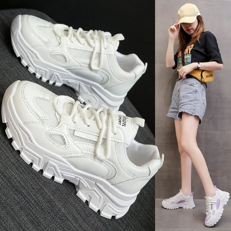 Women's Shoes Breathable Sneakers 2022 New Fashion Spring Autumn Woman Shoes All-matching Trendy Ladies Sneakers Casual Female