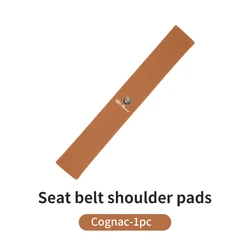 Luxurious Suede Seat Belt Cover Shoulder Protector (Cognac - 1PCS)