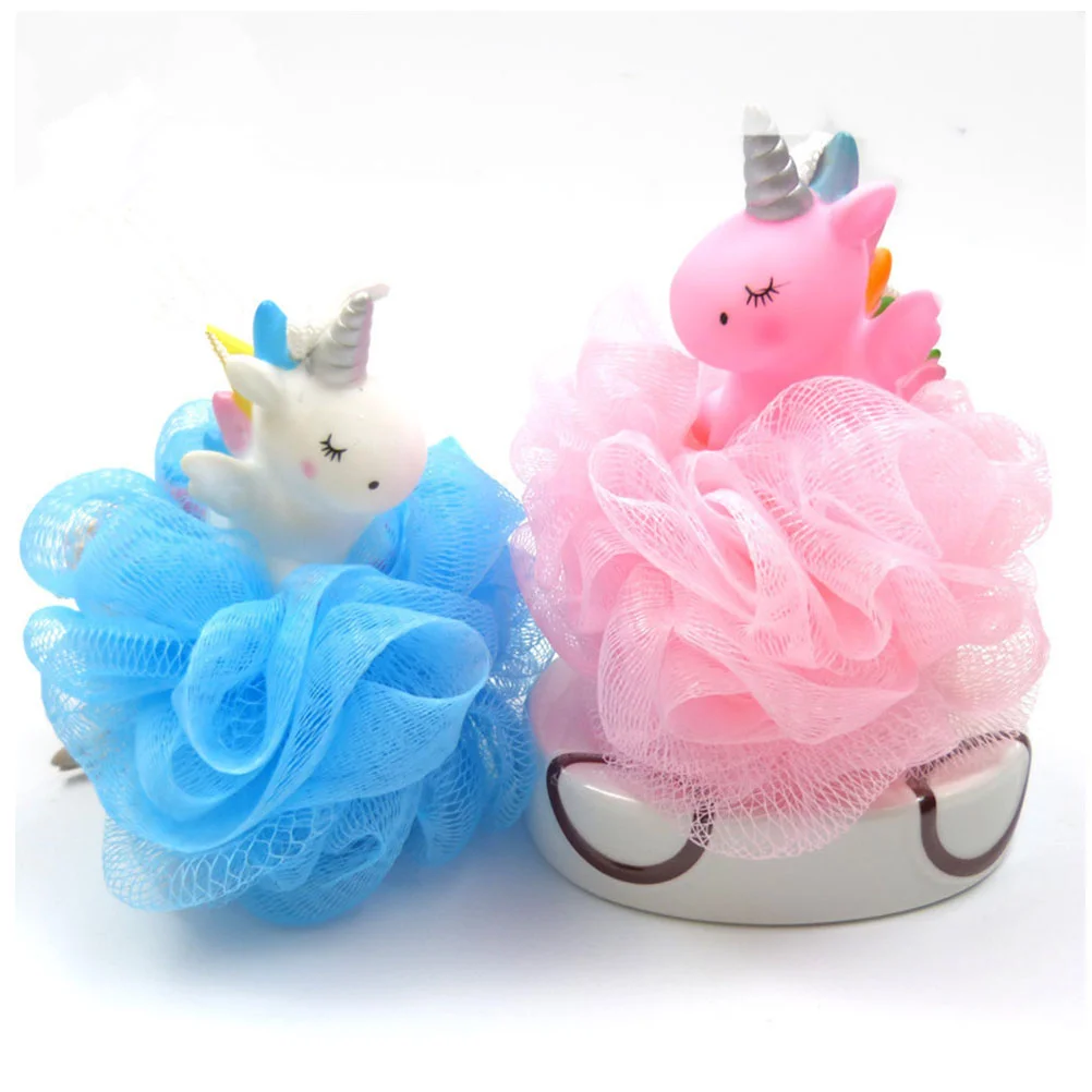 

2 Pcs Unicorn Bath Ball Shower Scrubber for Body Loofah Sponge The Bubble Pvc Washing