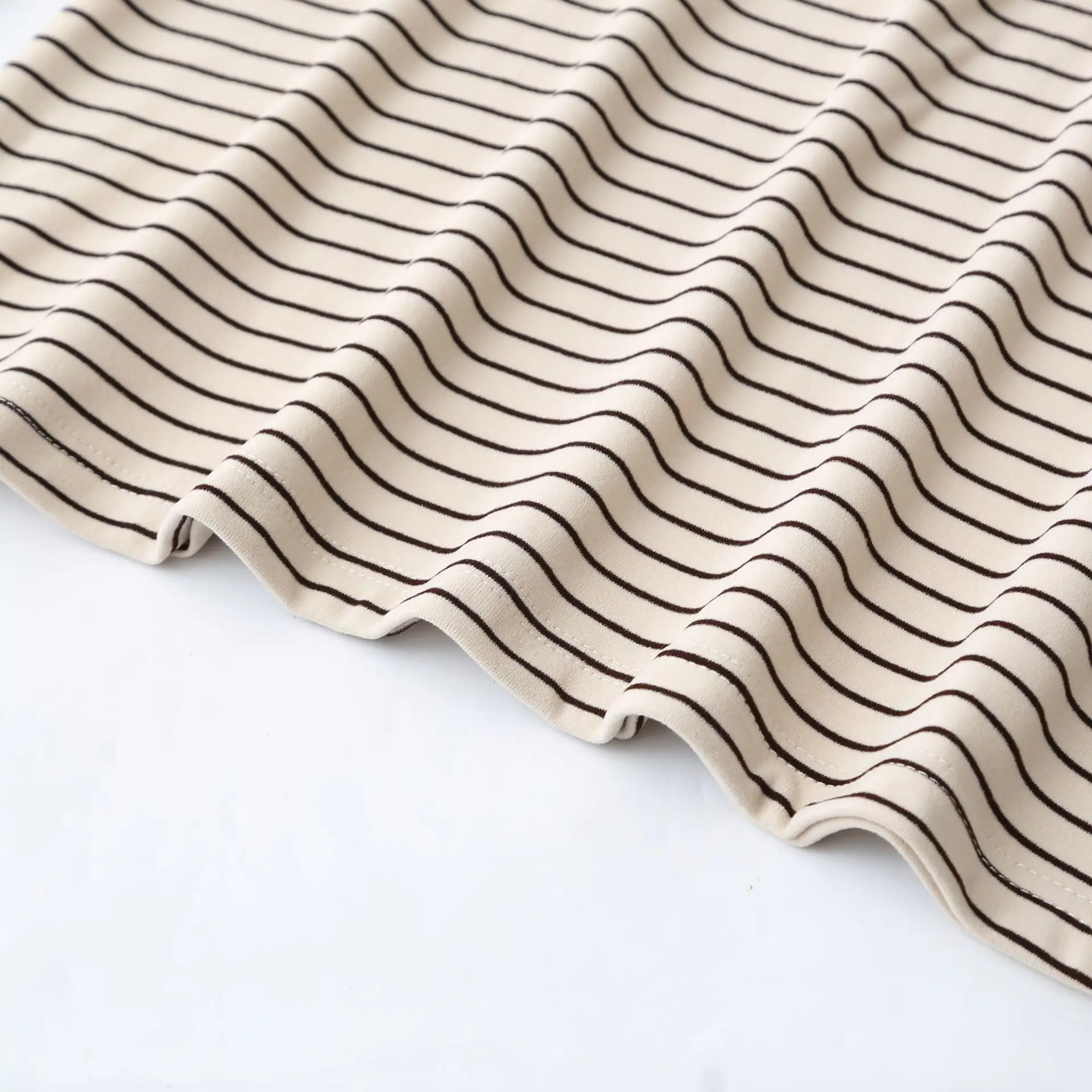 XXXXL Fashion Plus Size Women's T-Shirt Double-sided DE Velvet Warm Striped Base Tops New Autumn And Winter Style Simple 778