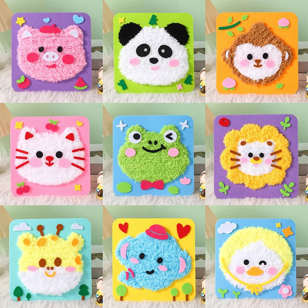 Handmade Wool Embroidery Children's Handmade Plush Sewing Board DIY Sewing Plush Animals Educational Craft Kit sewing craft kit