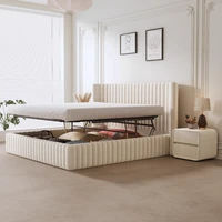 Lit de chambre de fille princesse Simple traduction lit de rangement Double moderne Cama Matrimonio multifonctionnel maison accessoires 4