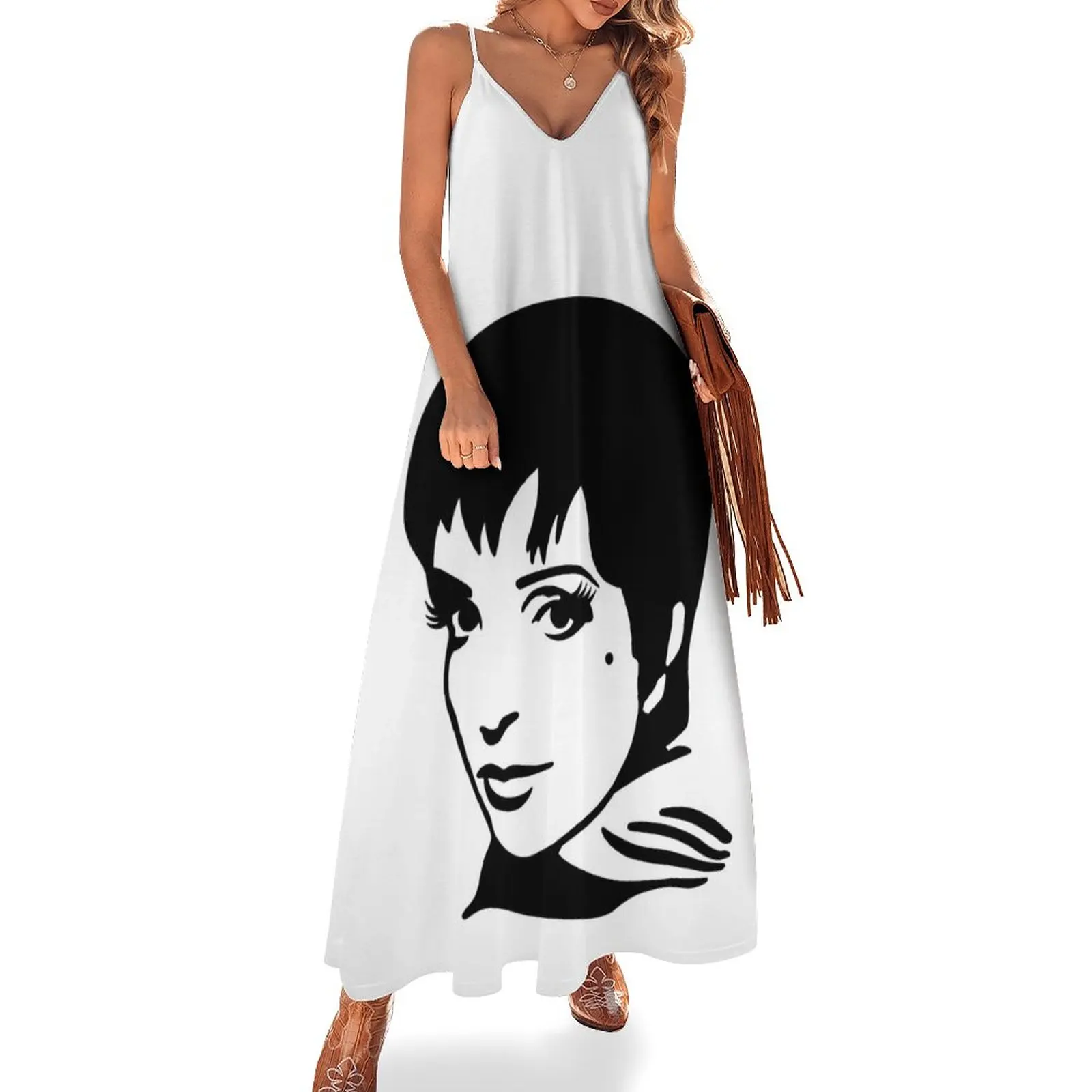 

Liza Minnelli Sleeveless Dress luxury dress Prom gown