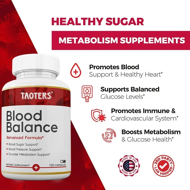Blood Balance Formula Capsules-Balance blood sugar metabolism, promote cardiovascular and heart health