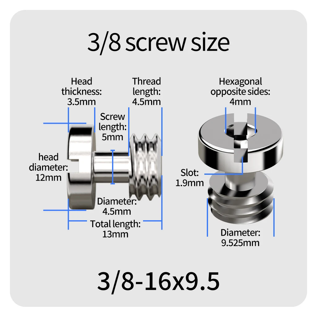 1/4 "3/8" Edelstahl Kamera Fix Schraube Stativ Kugelkopf Halterung Für Sony Nikon Canon DSLR Kamera Fotografie werkzeug Zubehör – Detail 9