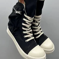 Marque hommes chaussures décontracté toile poche portefeuille appartements haut cheville femmes chaussures Vintage rétro luxe Designers Skateboard baskets 3