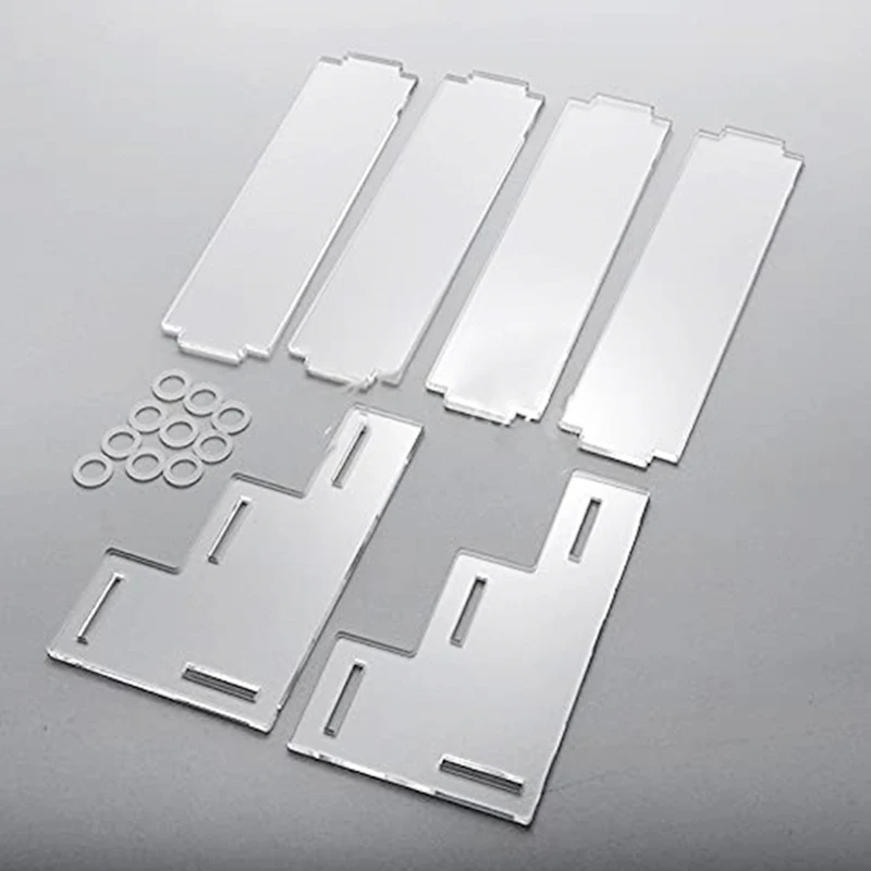 블라인드 박스 장난감, 자동차 모델, 보석, 향수 용 데스크탑 스토리지 선반 용 3 층 투명 아크릴 사다리꼴 디스플레이 스탠드