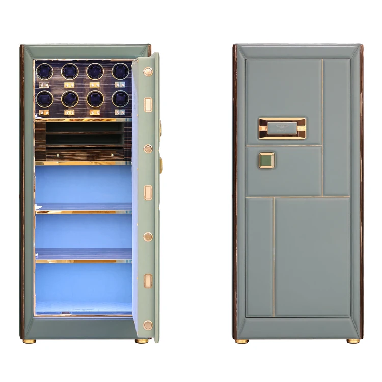 S838f3d9e10f94d5d99db966faa4d2740K Custom Home Jewelry Safe Cabinet Boxes Smart Watch Winder Safe Security Safe Box