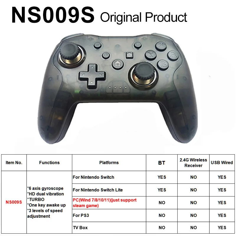 Nintendo Switch PlayStation3 GAMINJA Original Wireless Controller BT For Nintendo Switch