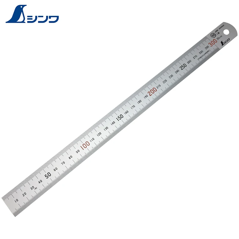 Japan Shinwa 15 / 30 cm  stainless steel ruler Non-Glare thickened steel ruler high precision 6