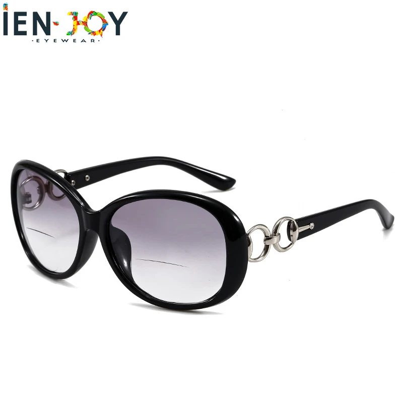 IENChain-Lunettes de soleil de lecture bifocales pour femme, protection UV, extérieur, marron + 2.0