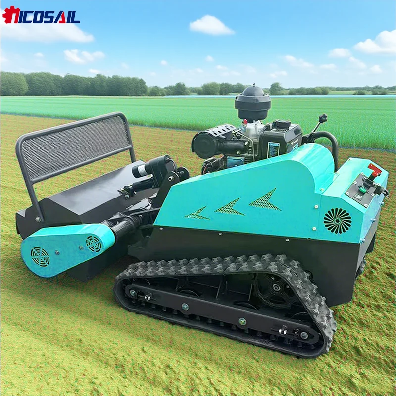 Tosaerba personalizzato, fattoria da giardino, tosaerba cingolato con telecomando completamente automatico, frantoio, robot intelligente - immagine 2