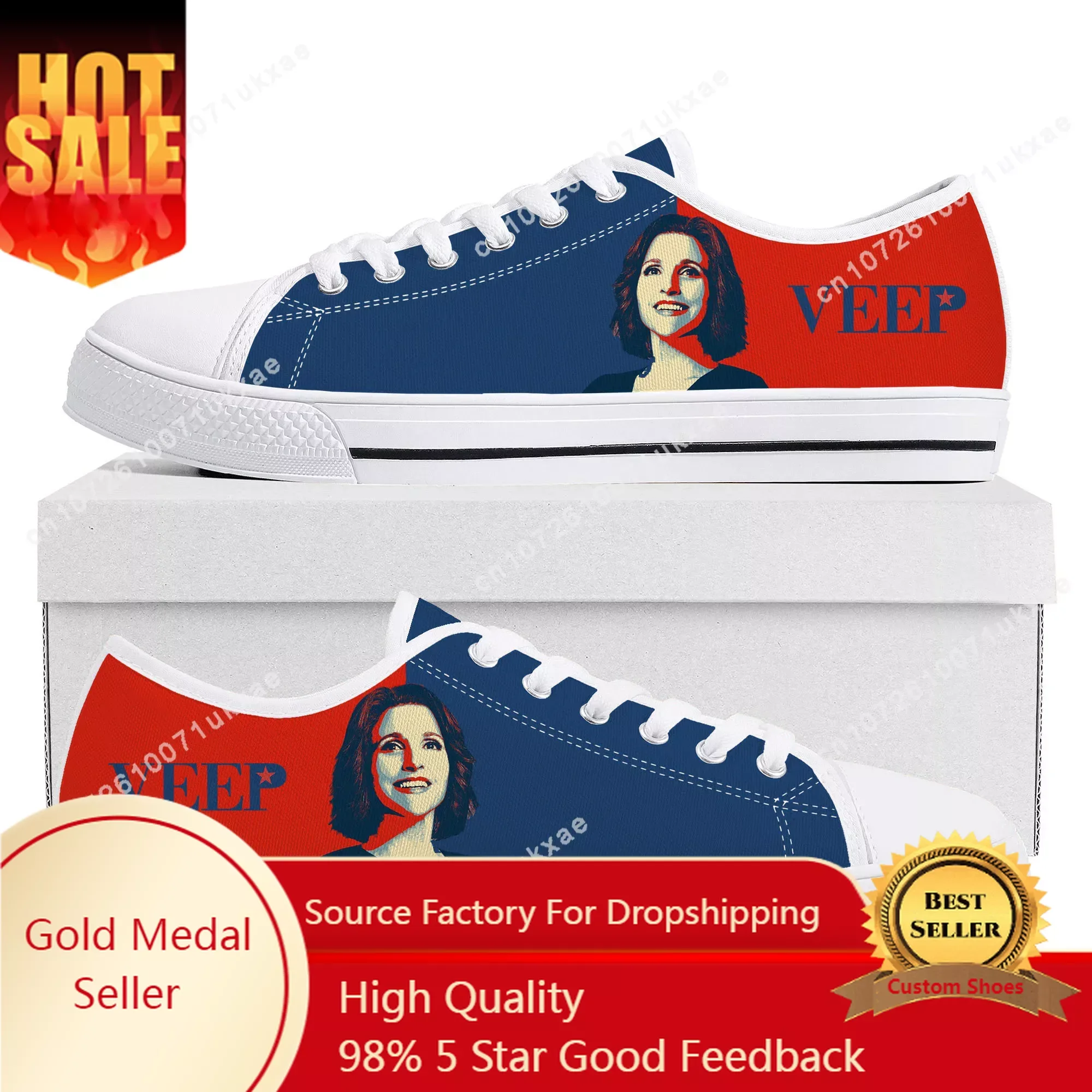

Veep Low Top Sneakers Mens Womens Teenager High Quality Selina Meyer Canvas Sneaker couple Casual Shoes Custom Made DIY Shoe