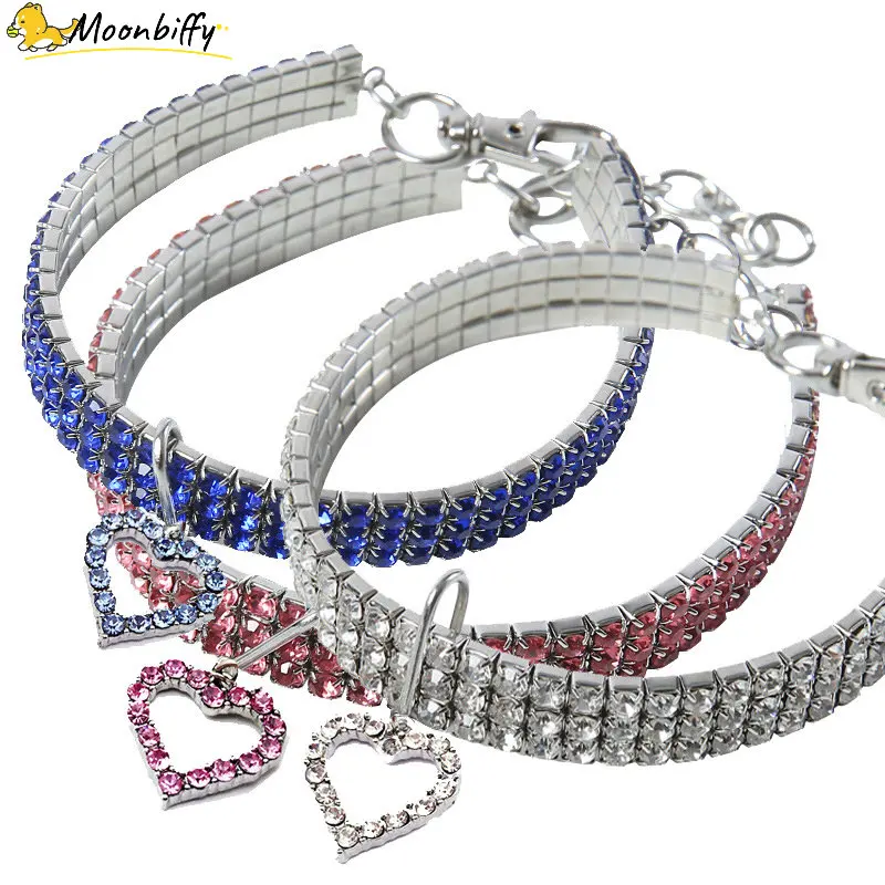 Bling Crystal Dog Collar Diamond Puppy Pet Shiny Full Rhinestone