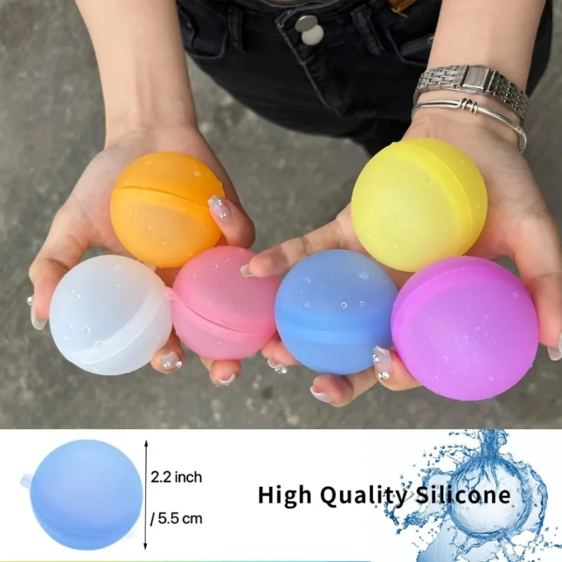 Reusable Water Bomb Splash Water Balloons Silicone Absorbent Balls Pool Beach Play Toys Outdoor Party Favors Fight Games