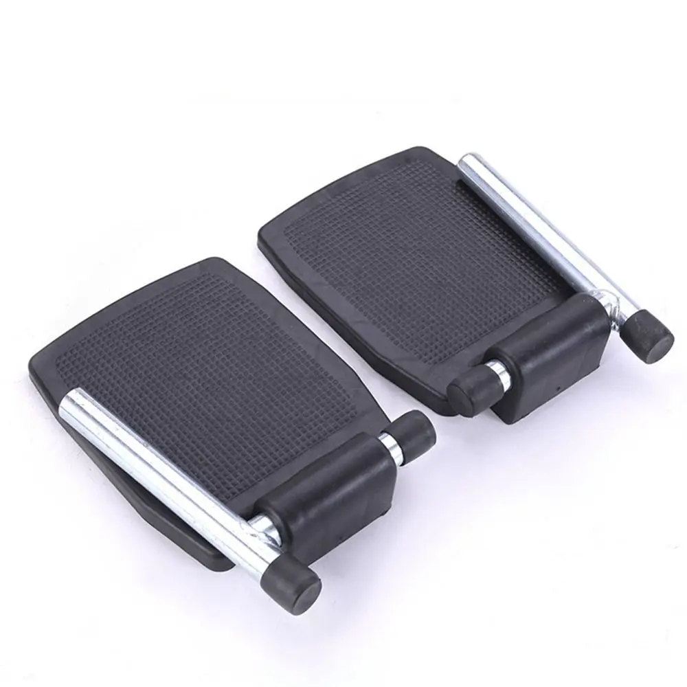 Universal Wheelchair Footplate 2pcs Professional Plastic Wheelchair Footrest Pedal Replacement Parts 5 Inch Foot Rest Leg Rests Pedal (Black