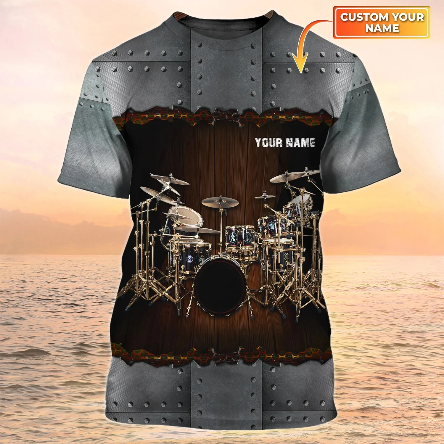 Neueste Sommer Herrenmode T-shirt Personalisierte Name Schlagzeuger 3D Gedruckt t-shirt Unisex Casual T-shirt Geschenk Für Schlagzeuger DW121 – Detail 16