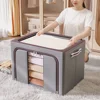 Large Capacity Clothes Storage Box Foldable Oxford Cloth Dustproof Storage Box with Zipper Wardrobe Organizer Household Items 1