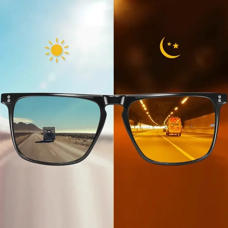 Photochromic Sunglasses Day and Night Vision Driver Glasses Men's Polarized Driving Chameleon Glasses Color-changing Sunglasses polarized sunglasses photochromic sunglasses night vision sunglasses driving glasses