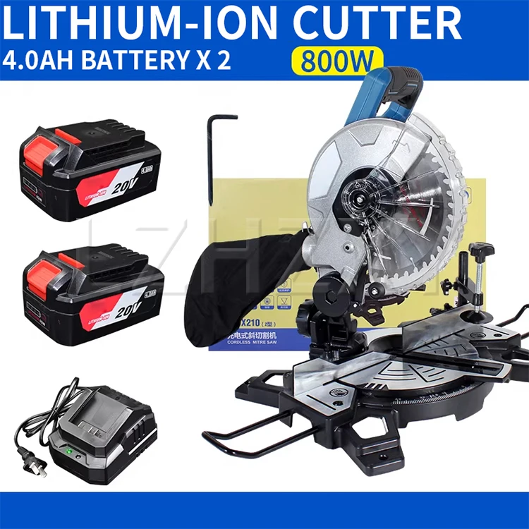 45° Brushless Lithium-Ion Mitre Saw, Adjustable Angle, 4.0/6.0/8.0Ah Lithium-Ion