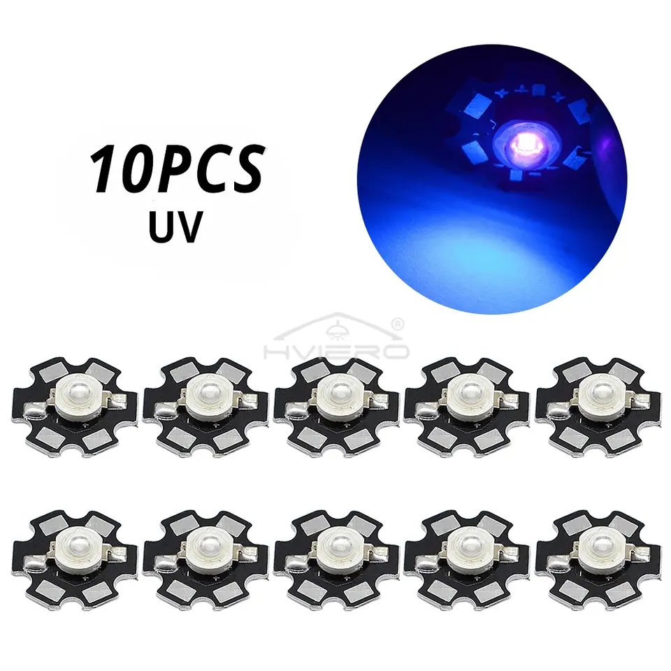 10X 20mm 3V 3W Led High Power Chip Light Bead White Red Blue Green Led Beads Emitter LED Bulb Diodes Lamp with Star Min Heatsink image 11