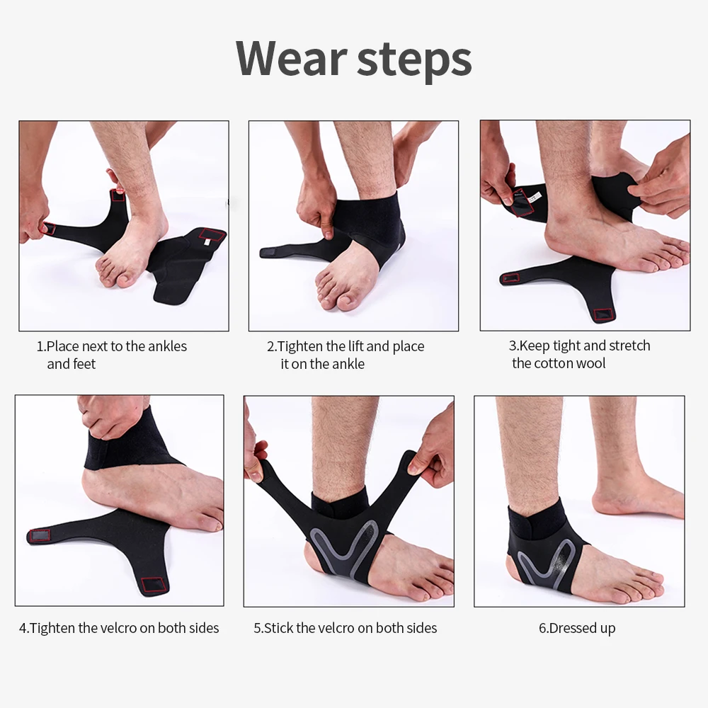 1PC Sport Ankle Support Elastic High Protect Ankle Stabilizer Tendon Pain  Relief Foot Sprain Running Basketball Ankle Brace