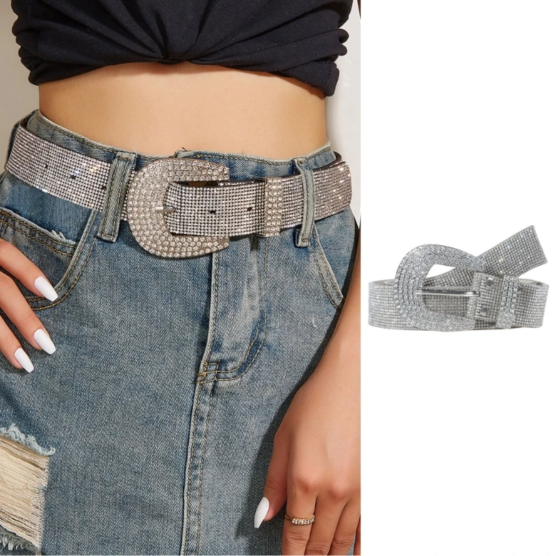 

Bling for Rhinestone Belts Women Luxury Waistband Luxury Bling Cowgirl Belt