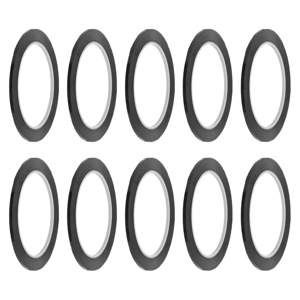 10Pcs 블랙 파인 라인 테이프 화이트보드 테이프 사무실 차트 그리드 마킹 드라이 지우기 보드 고온 방지 절연