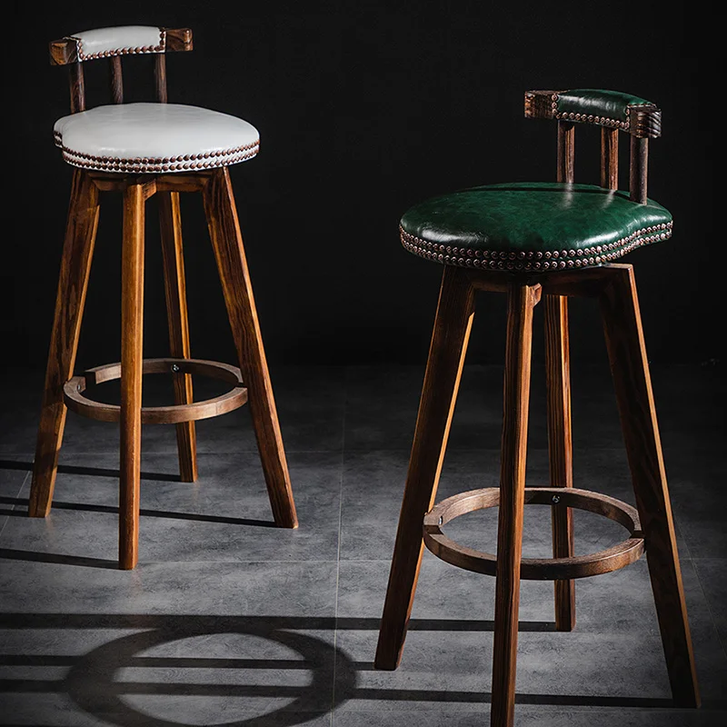 

Wood Bar Chair Island Chairs American Swivel Bar Chair Front Height Cadeira Nordic Creativity Counter Stool Luxury Furniture