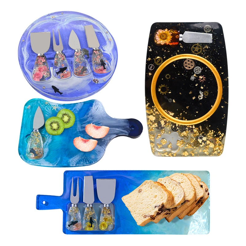 DM379KnifeAndForkHandleResinMoldTablewareStorageBoxTray