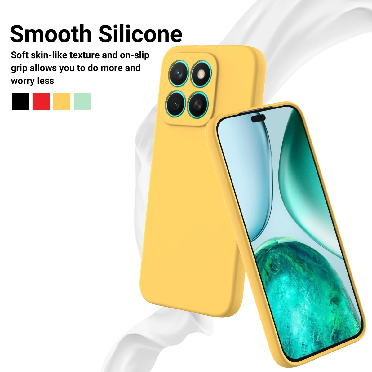 Luxury Silicone Case - Ultra-thin, Soft, Anti-fall, Shockproof Cover with Skin-feel Finish and Lanyard