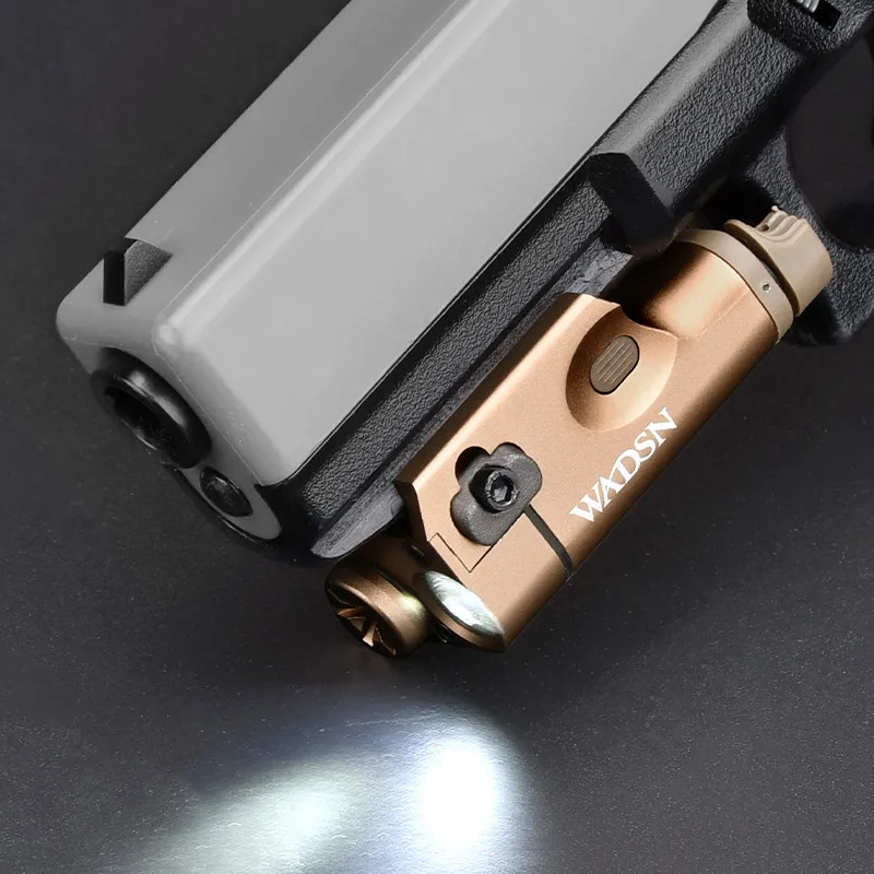 

Тактический XC1, металлическое оружие, внешнее оружие, фонарик XC1 для страйкбольного пистолета, фонарик для Glock G17 18 19 22 23, мини-фонарик, подходит для рельсы 20 мм