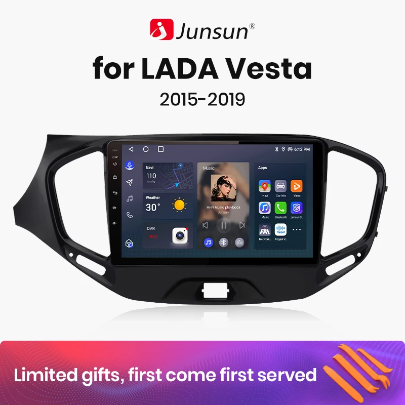 

Junsun V1 AI Voice Wireless CarPlay Android Auto Radio for LADA Vesta Cross Sport 2015-2019 4G Car Multimedia GPS 2din autoradio