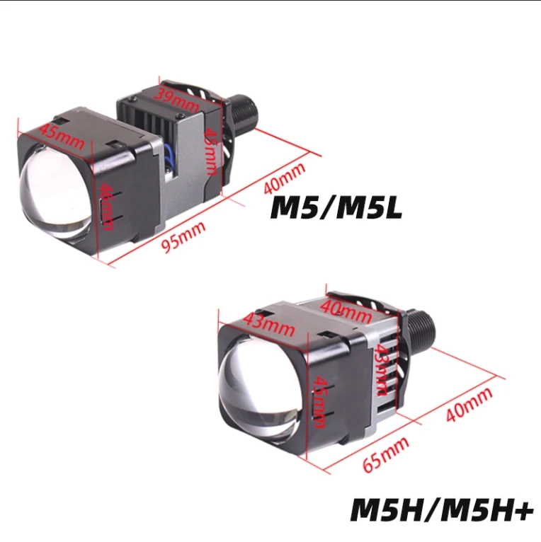 SANVI 미니 Bi LED 모듈, 플러그 앤 플레이, 하이 로우 레이저 빔, 12V 자동차 오토바이, H4 LED 매트릭스 헤드라이트, 9005 9006 H7, 1.5 인치