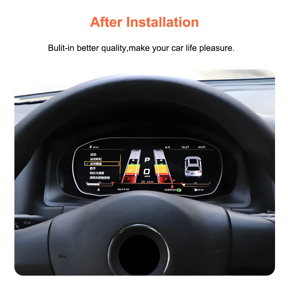 Panel de Instrumentos Digital LCD Bonroad de 12.3'' para SAIC Volkswagen Tiguan 2010-2017, Radio para Auto, Panel de Instrumentos, Cabina 6