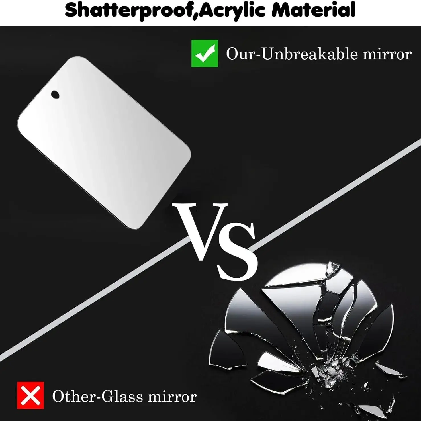 Acrylic Mirror Shower Shaving Mirror Washroom Travel Accessories For Women Makeup Shaving Bathroom Tools