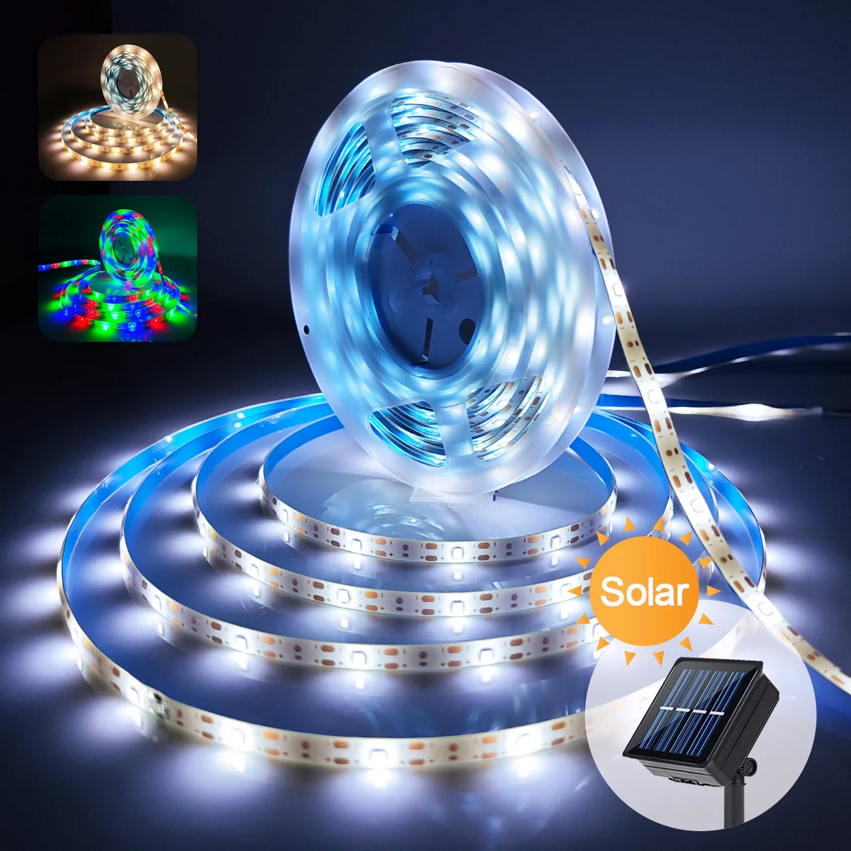 Luce Solare Esterna Led Strip Decorazione Del Giardino Luci Stringa Solare Led Strip Street Garland Lampada Solare Natalizia Impermeabile