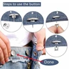 5 Pcs Snap Fastener Metal Buttons Jeans Waist Buttons Perfect Fit Adjust Self Free Nail Twist No Seam Sewing Buttons Wholesale 2