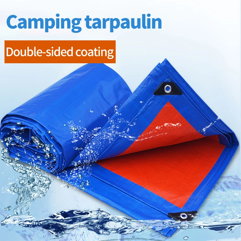 Description Picture 5 of itemLarge Tarp PE 0.32mm Tarpaulin Waterproof Fabric Garden Sunshade Net Rainproof Canopy Awnings Hiking Camping Shed Cloth 4Colors