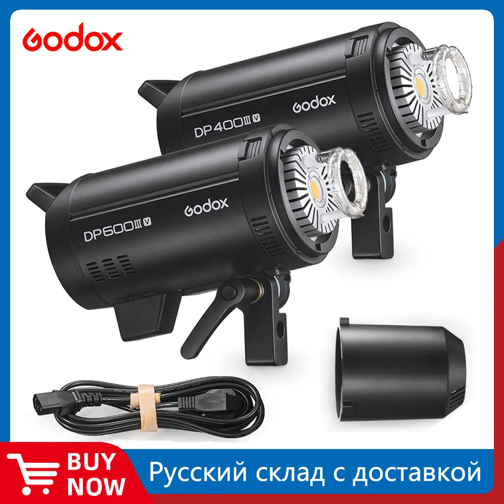 Godox DP400IIIV DP600IIIV DP800IIIV DP1000IIIV Built-in 2.4G Wireless X System Studio Strobe Flash Light for Photography Light