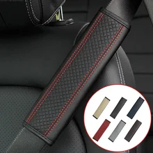  New Car Seat Belt PU Leather Safety Belt Shoulder Cover Breathable Protection Seat Belt Padding Pad Auto Interior Accessories 