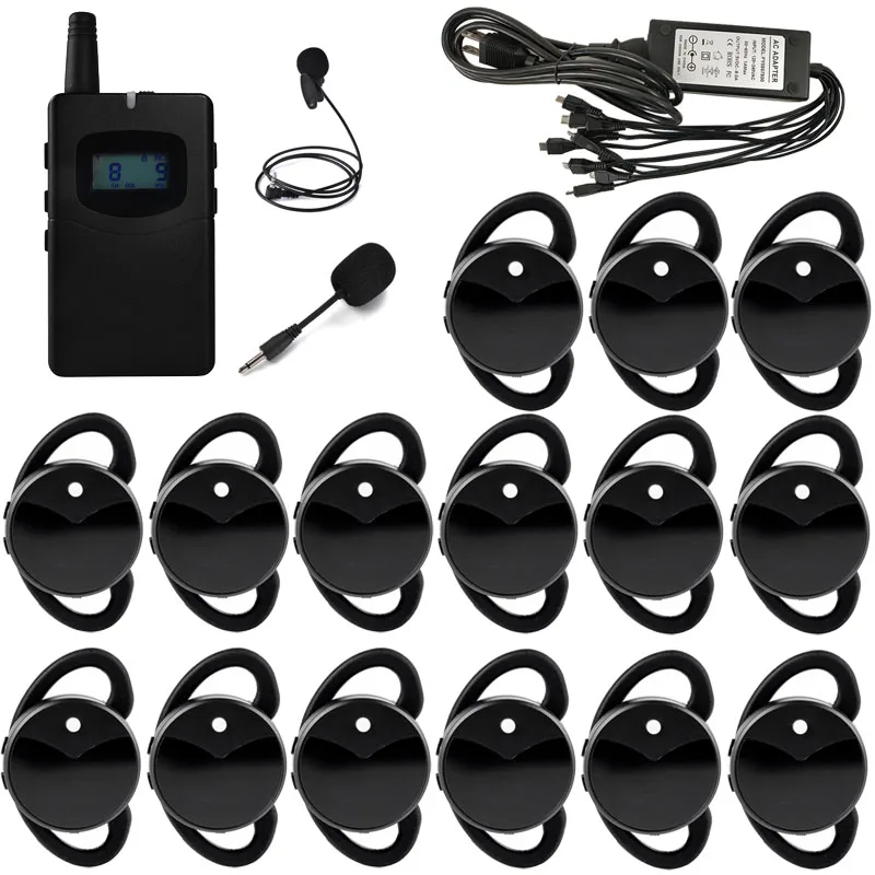 

Wireless Whisper Tour Guide System 1 Transmitter 15 Receivers 1 Charger Simultaneous Interpretation Court Translation