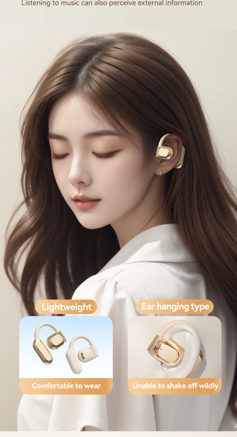 Description Picture 5 of itemNew Product M62 Bluetooth Wireless Headphones Ows Ear-Mounted Non-In-Ear Ultra-Long Battery Life Open Headphones Noise Reduction