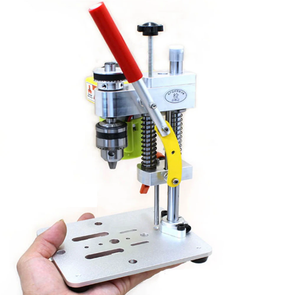 Mini Drill Press Precision Table Drilling Machine Portable Benchtop Driller CNC 795 Motor B10 Chuck Metal Wooden DIY Crafts Tool 2